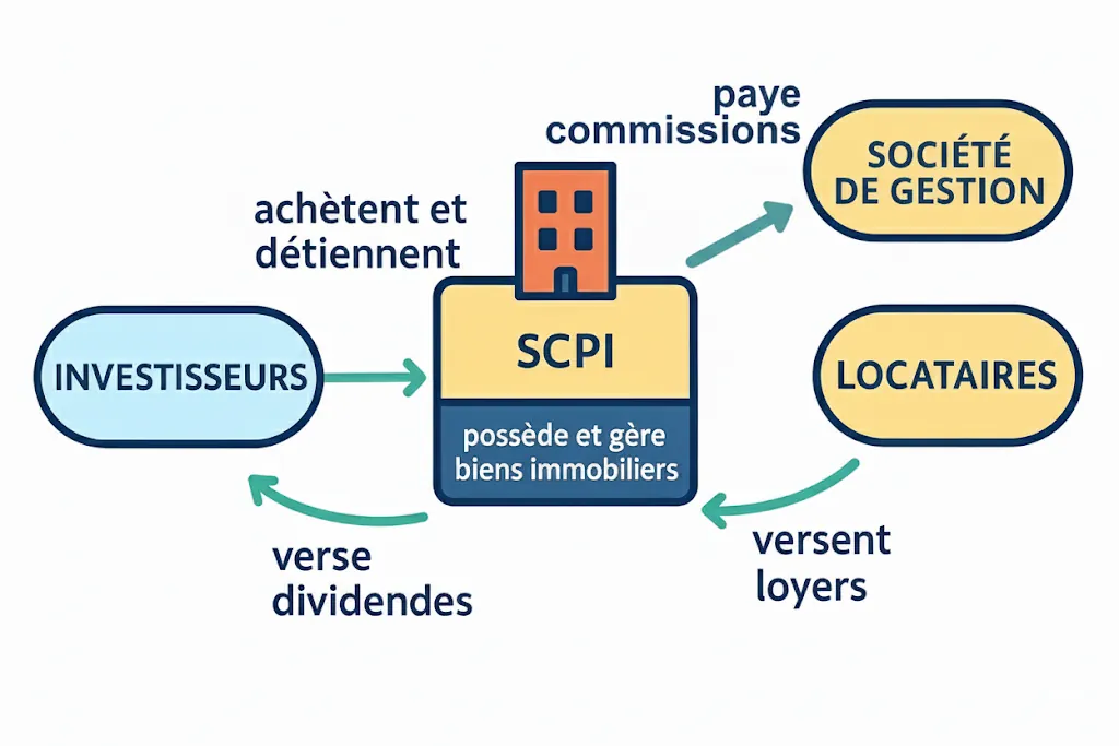 Schéma de fonctionnement — SCPI — Société Civile de Placement Immobilier